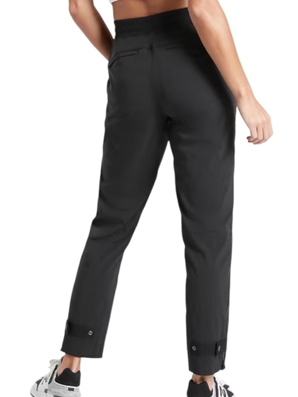 Athleta Trekkie Utility Cargo Belted Black Pants For Travel Or Hiking Size 8 - Picture 2 of 16